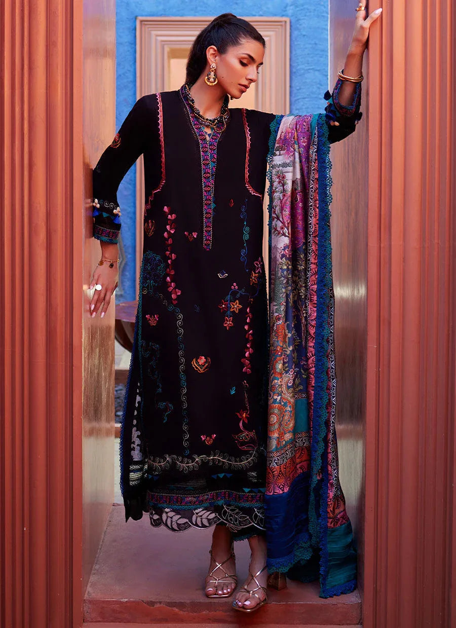 Farah Talib Aziz | Suay Lawn 24 | ILARIA BLACK - Aqsa Fabrics