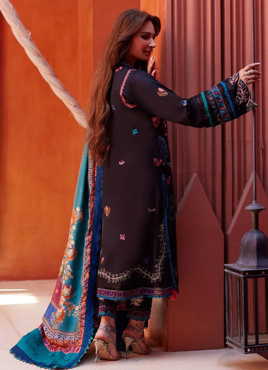 Farah Talib Aziz | Suay Lawn 24 | ILARIA BLACK - Aqsa Fabrics