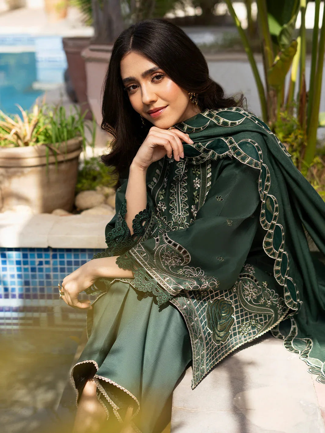 Izel | Mahveen Festive Lawn 25 | FATIN - Aqsa Fabrics