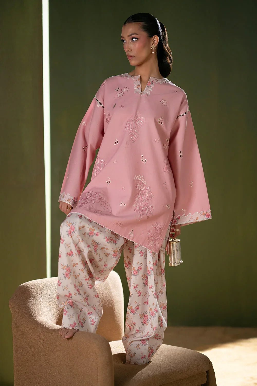 Saira Rizwan | Joolie Co ords | JOOLIE PINK - JBP25-08 - Aqsa Fabrics
