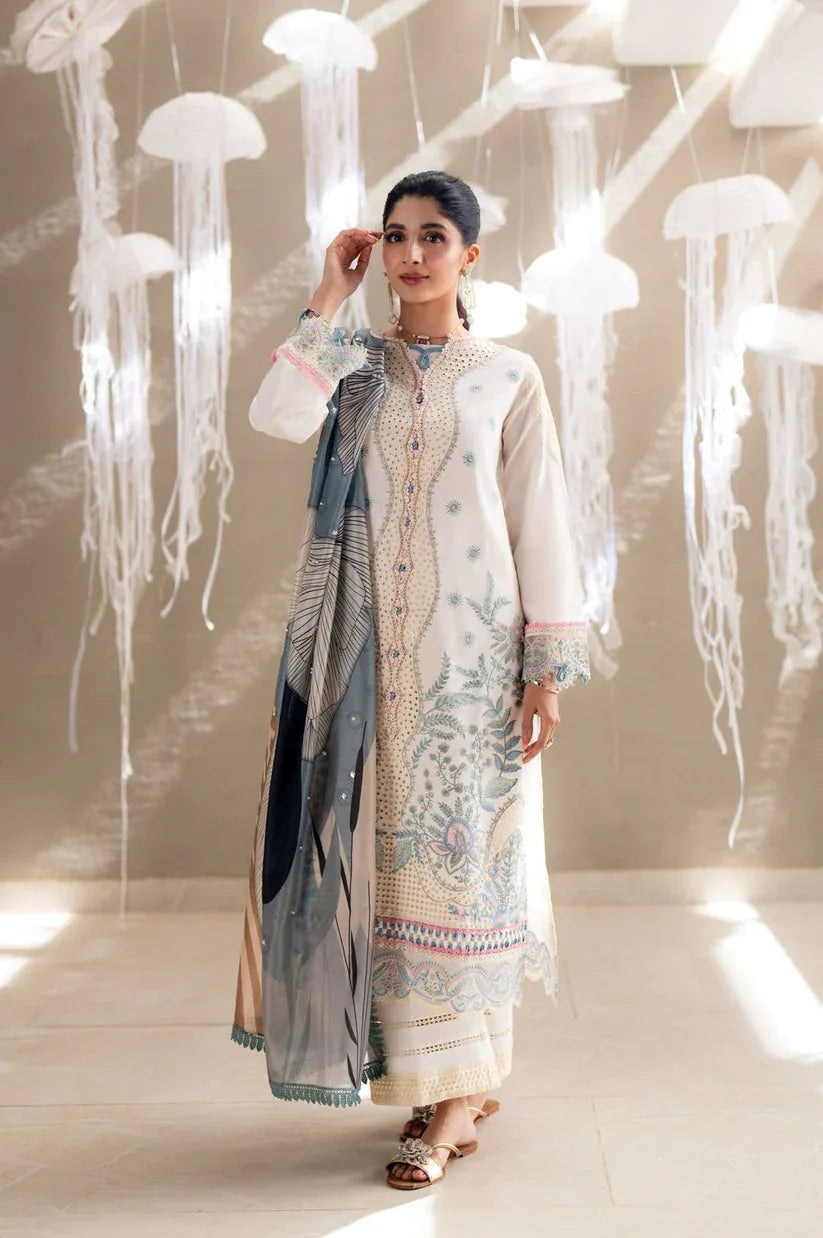Aabyaan | Saagar Luxury Lawn 25 | ZAIRA (AS-09) - Aqsa Fabrics