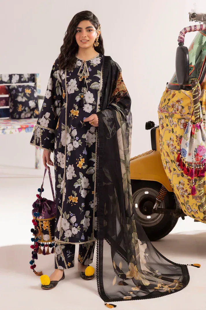 Alizeh | Sheen Lawn Prints 24 | Flora - Aqsa Fabrics