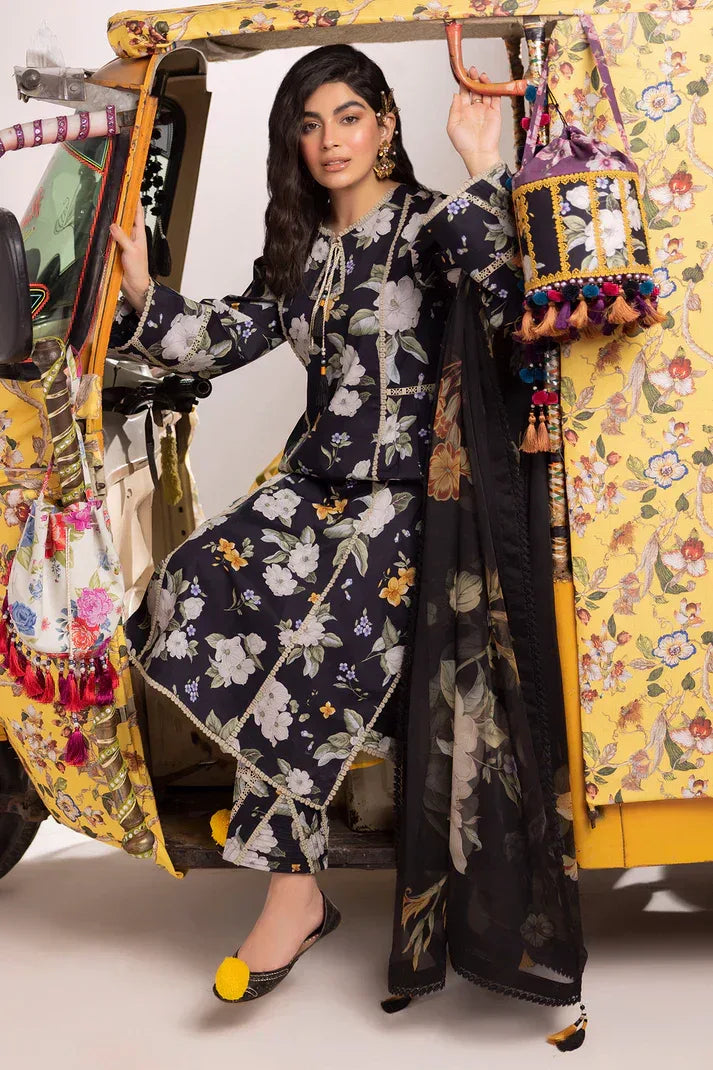 Alizeh | Sheen Lawn Prints 24 | Flora - Aqsa Fabrics
