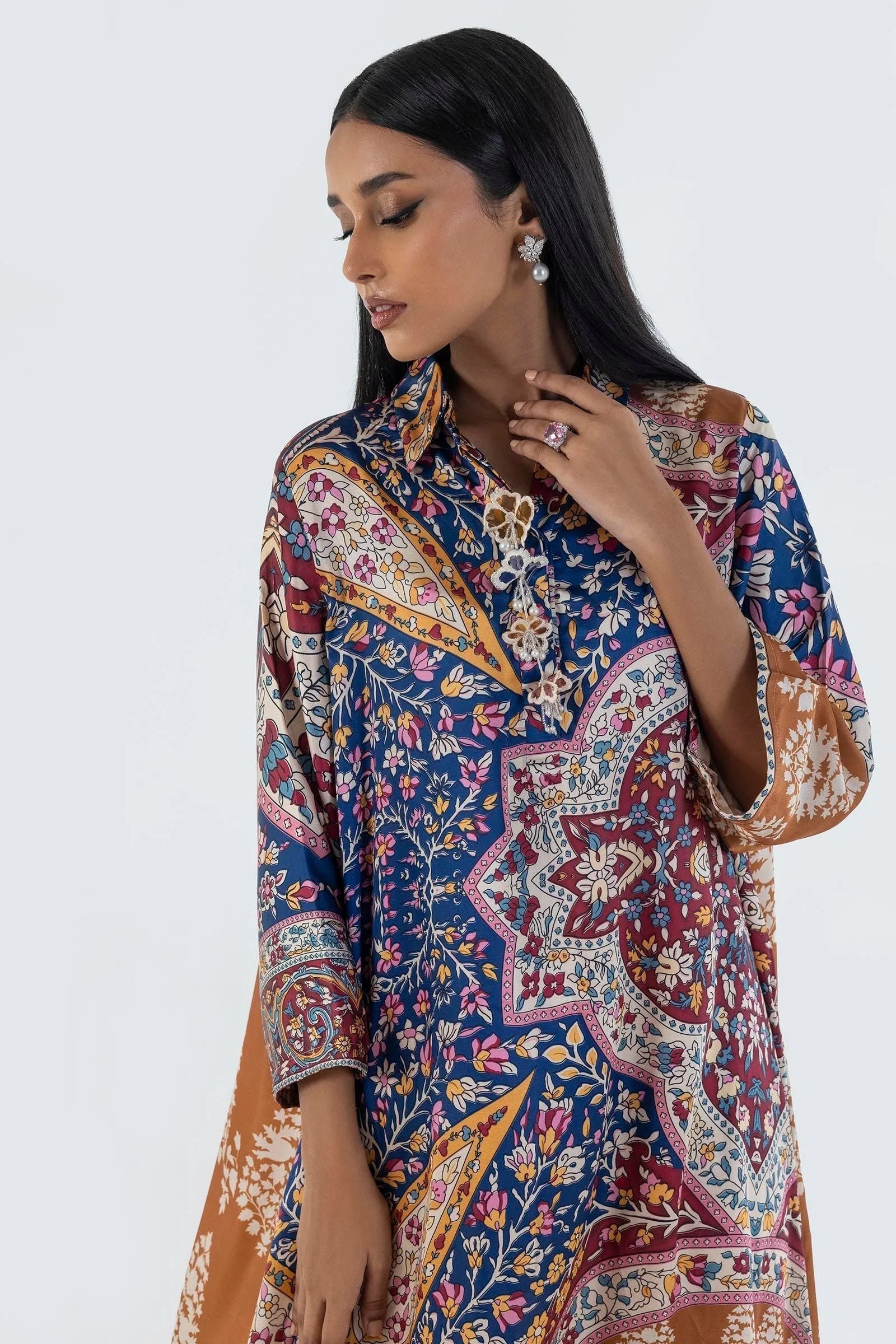 Sana Safinaz | Silk Tunics | FW24STP801 - Aqsa Fabrics