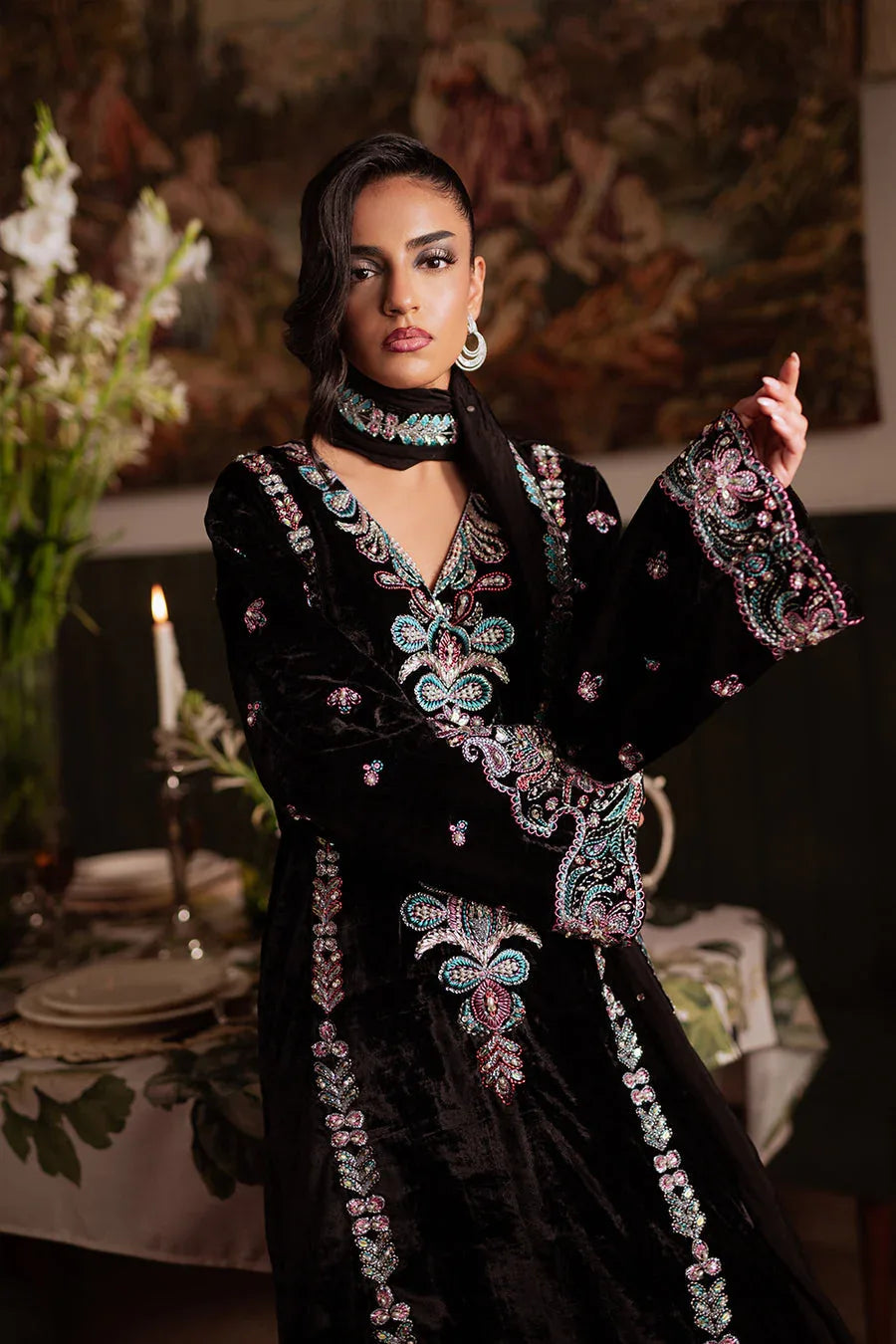 Saira Rizwan | Velvet Pret 25 | ZARQ-SRVP25-03 - Aqsa Fabrics