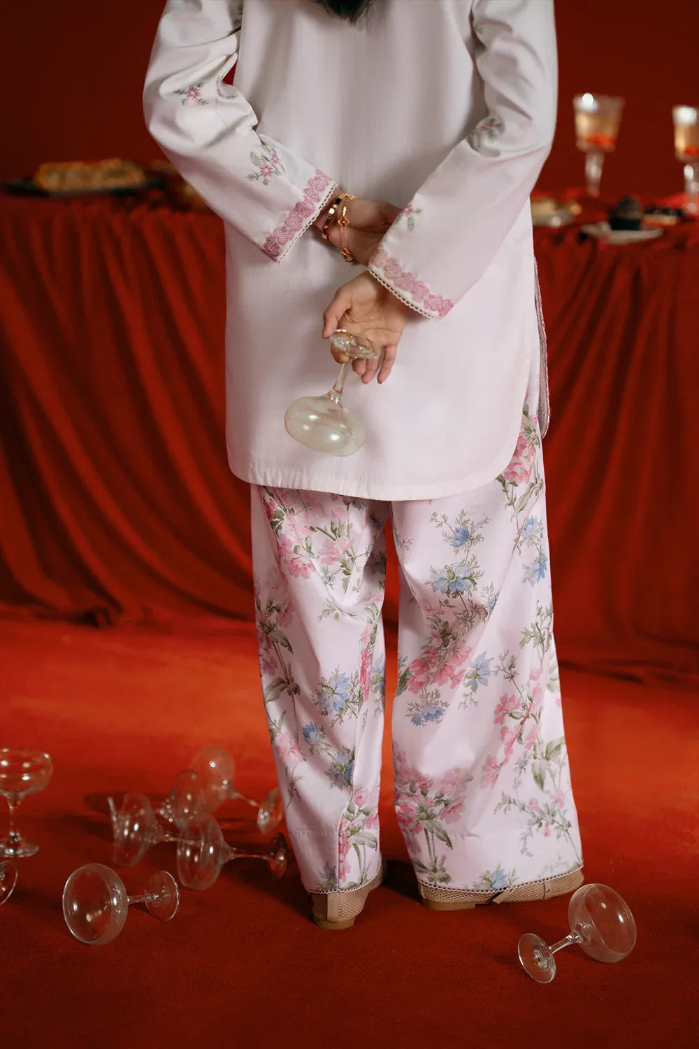 Saira Rizwan | Joolie Co ords | JOOLIE WHITE - JBP25-07 - Aqsa Fabrics
