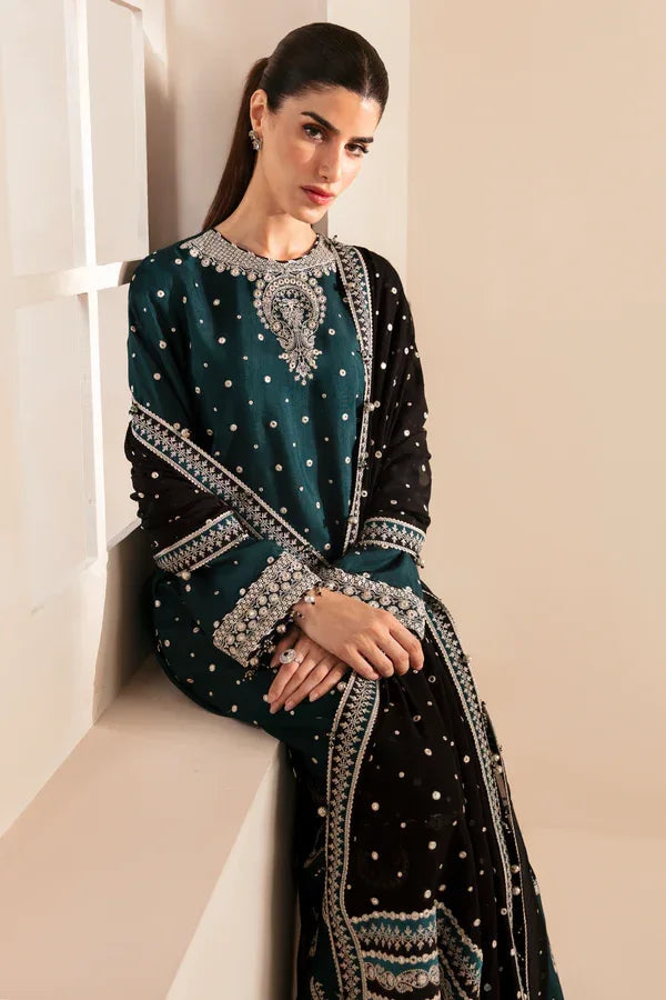 Jazmin | Formals Collection | Raw Silk UR-7035 - Aqsa Fabrics