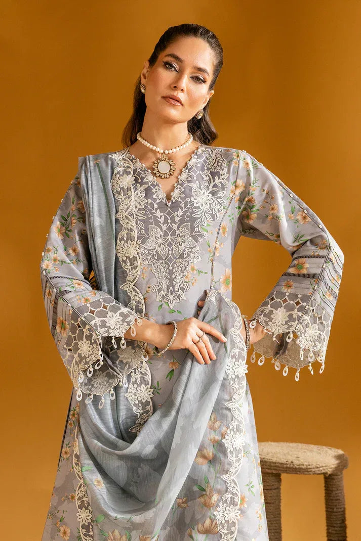 Alizeh | Maahi Embroidered Lawn | Lina - Aqsa Fabrics