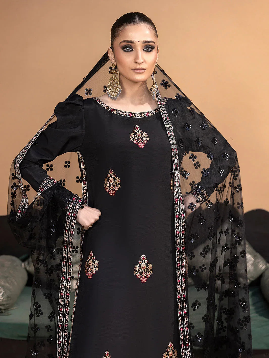Hem Stitch | Raw Silk Edit 25 | Haya - Aqsa Fabrics