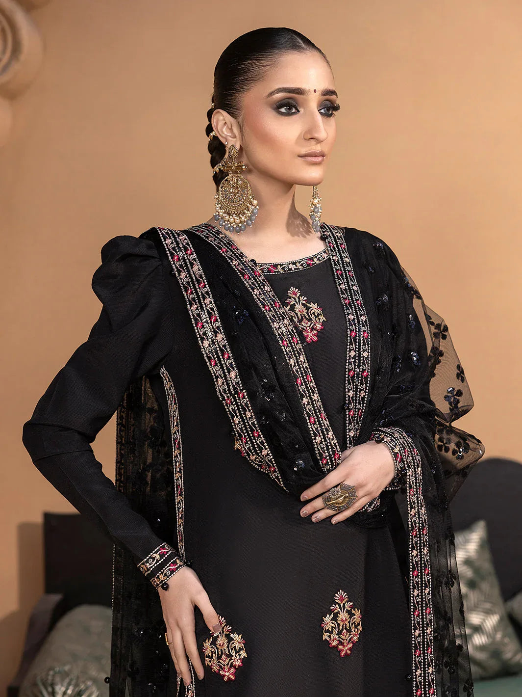 Hem Stitch | Raw Silk Edit 25 | Haya - Aqsa Fabrics