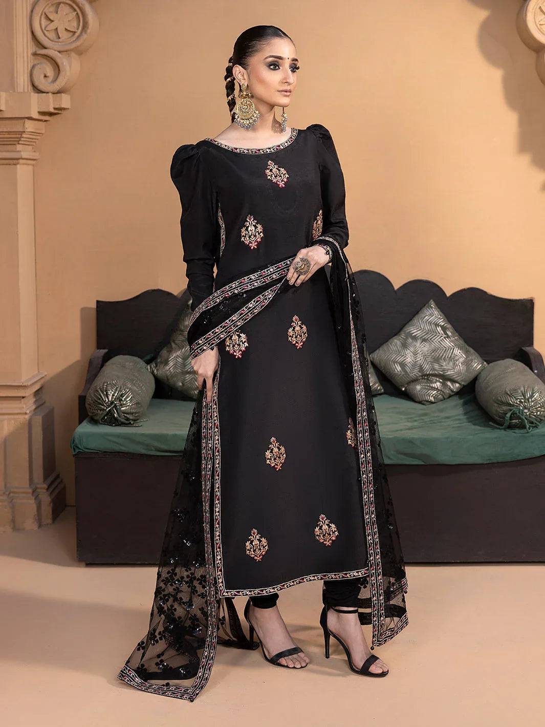 Hem Stitch | Raw Silk Edit 25 | Haya - Aqsa Fabrics