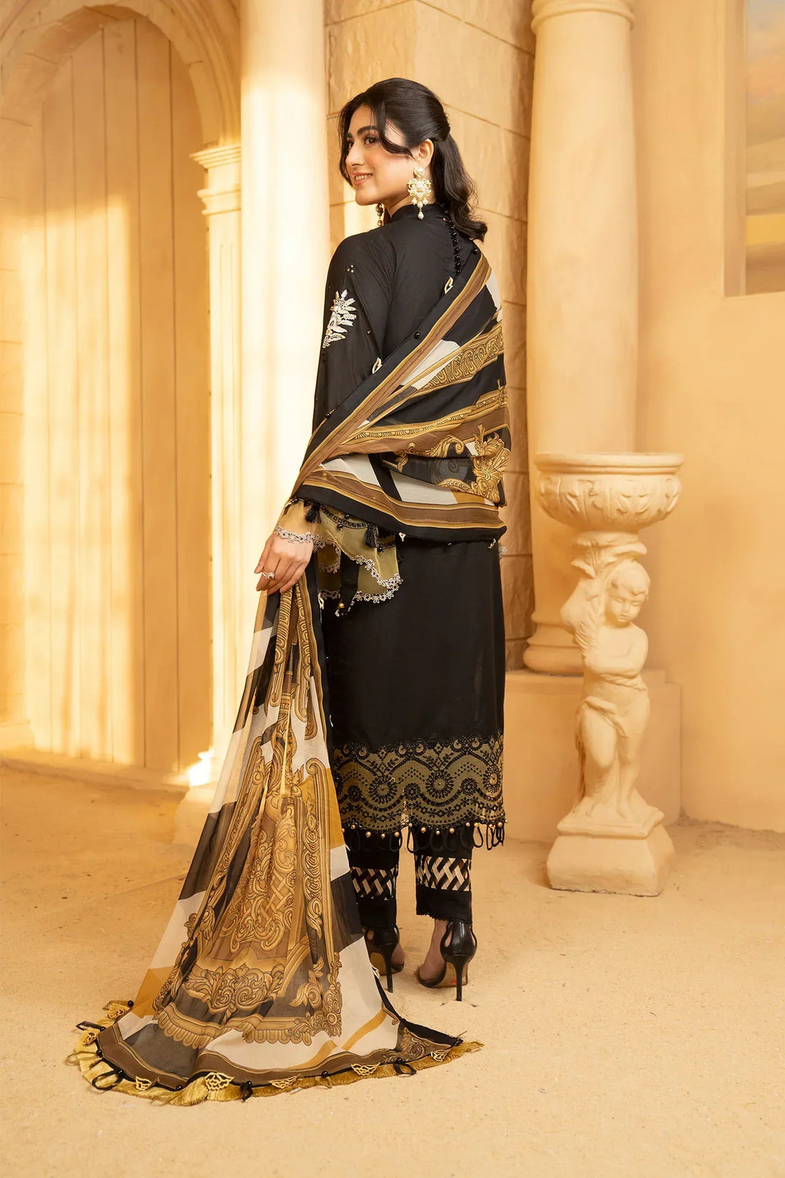 Hemstitch | Summer Luxury Lawn 24 | Cocoa - Aqsa Fabrics