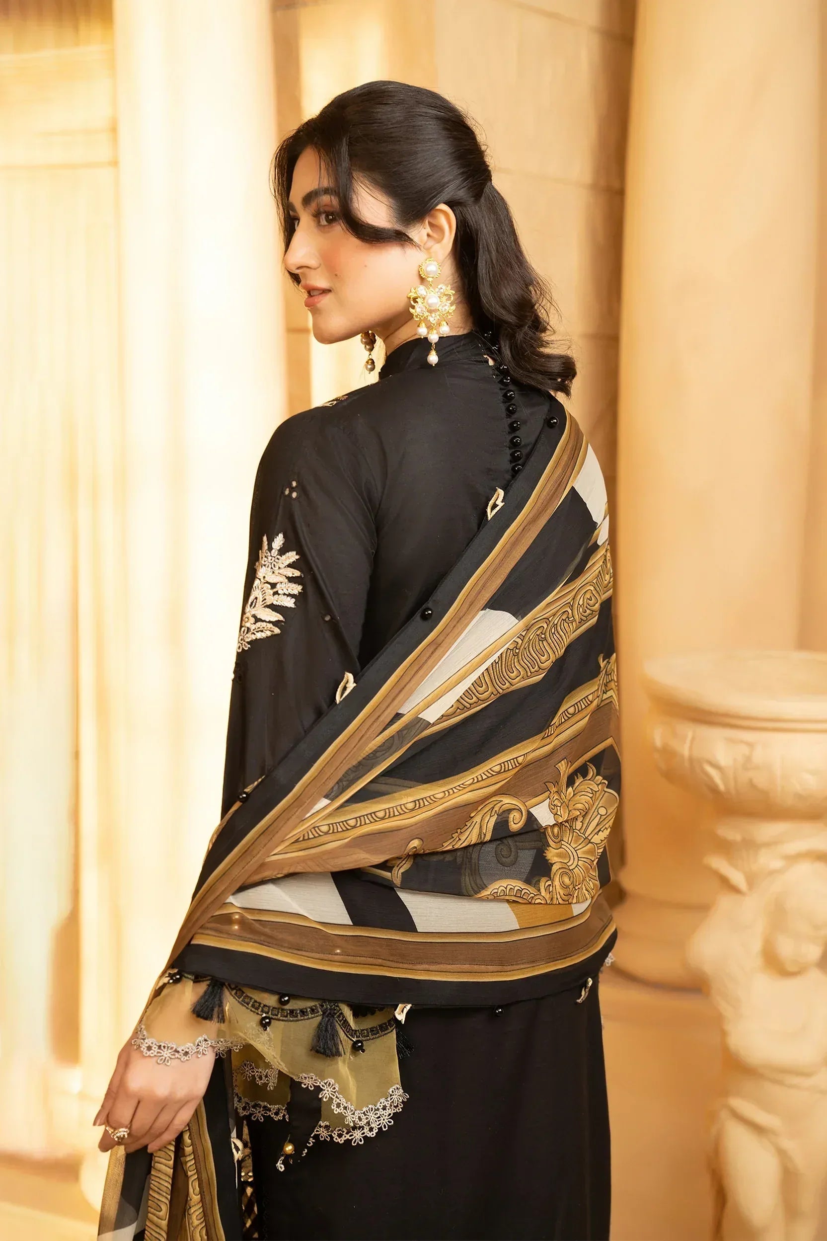 Hemstitch | Summer Luxury Lawn 24 | Cocoa - Aqsa Fabrics