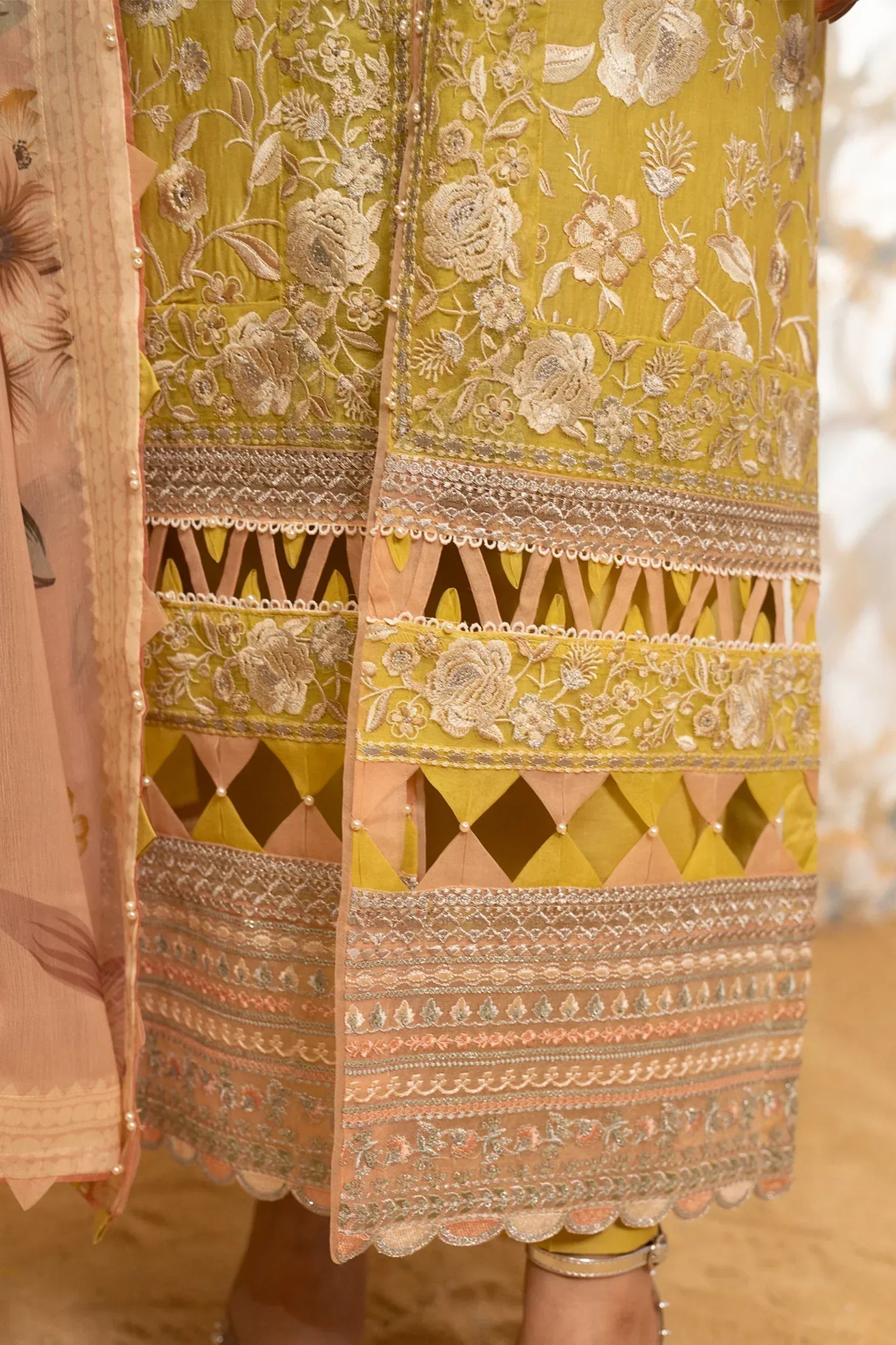 Hemstitch | Summer Luxury Lawn 24 | Lime - Aqsa Fabrics