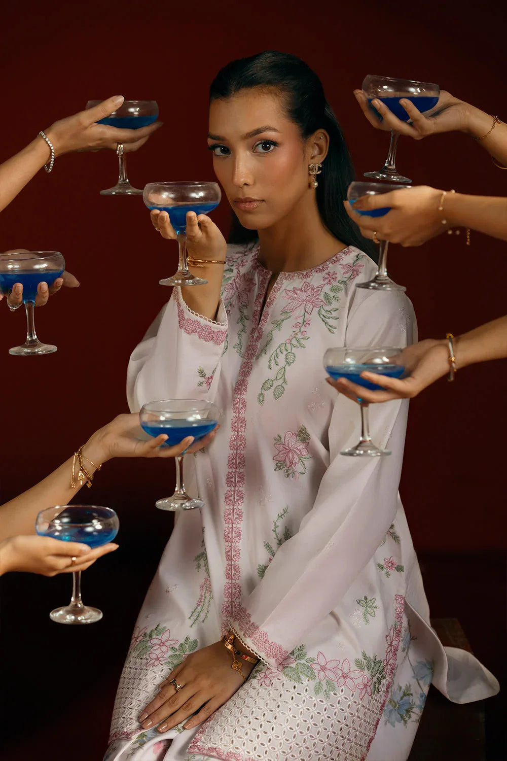 Saira Rizwan | Joolie Co ords | JOOLIE WHITE - JBP25-07 - Aqsa Fabrics