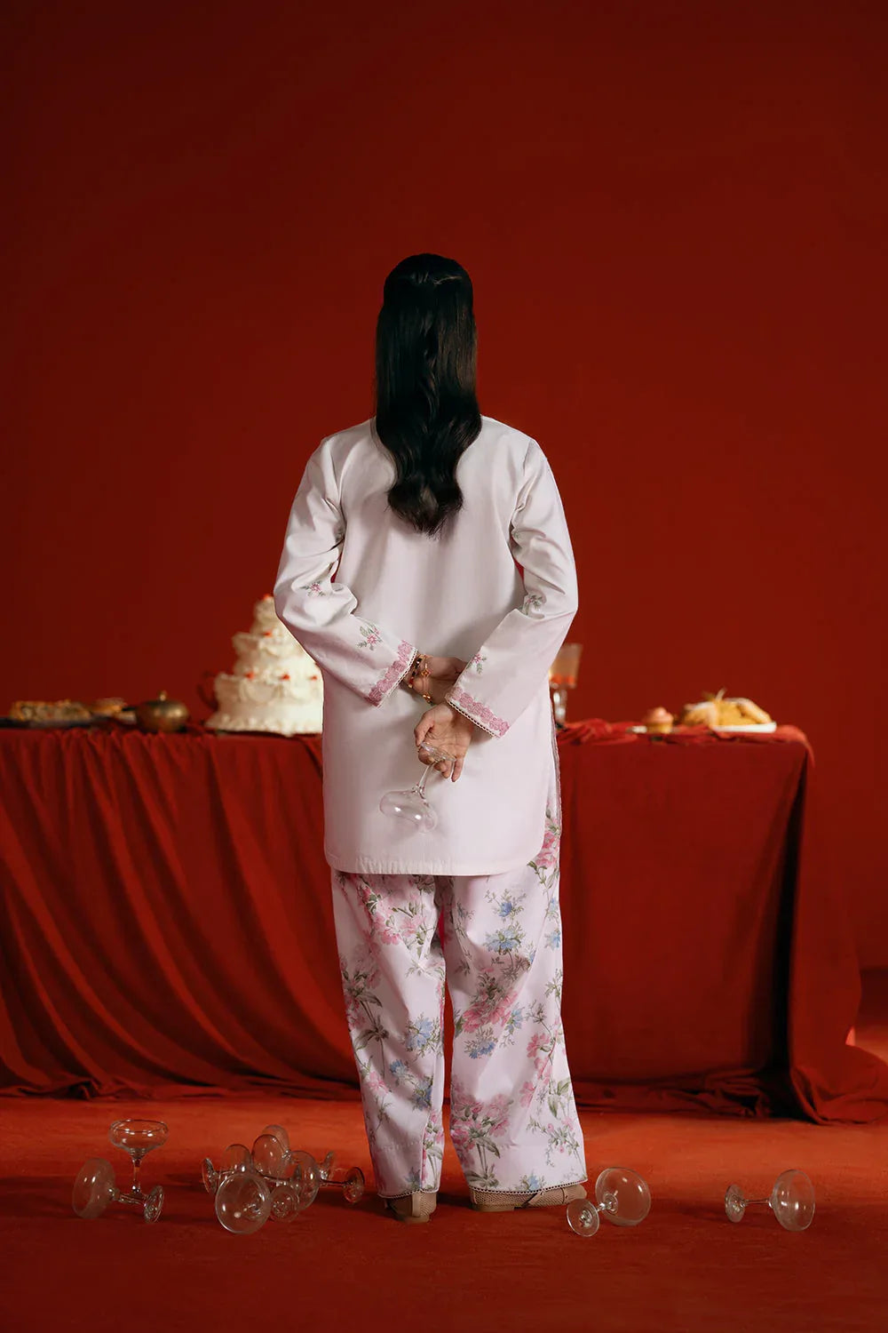 Saira Rizwan | Joolie Co ords | JOOLIE WHITE - JBP25-07 - Aqsa Fabrics