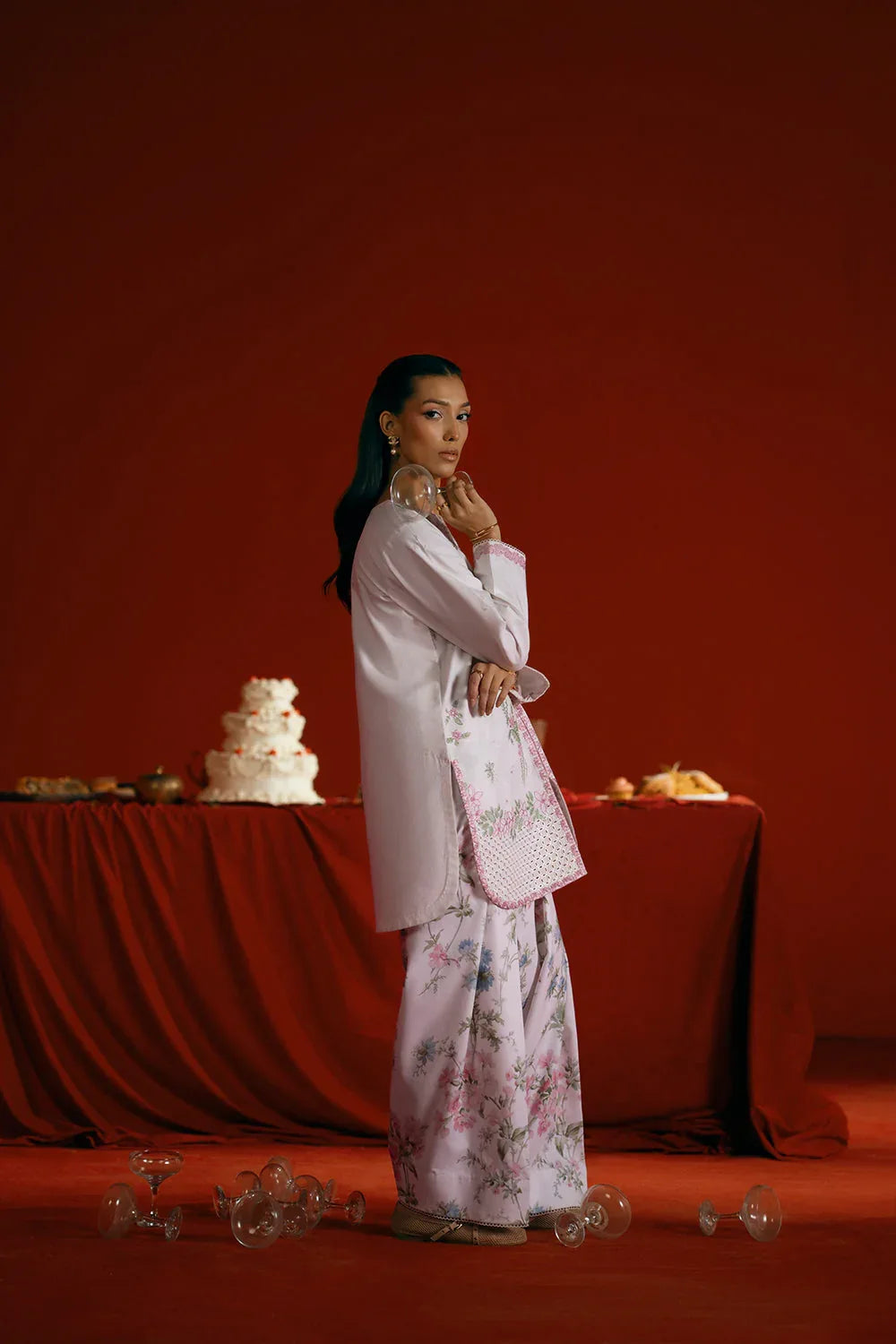 Saira Rizwan | Joolie Co ords | JOOLIE WHITE - JBP25-07 - Aqsa Fabrics