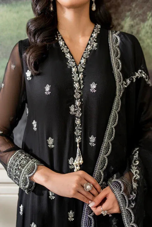Declare | Chiffon Luxe | MIDNIGHT LFP-1109 - Aqsa Fabrics
