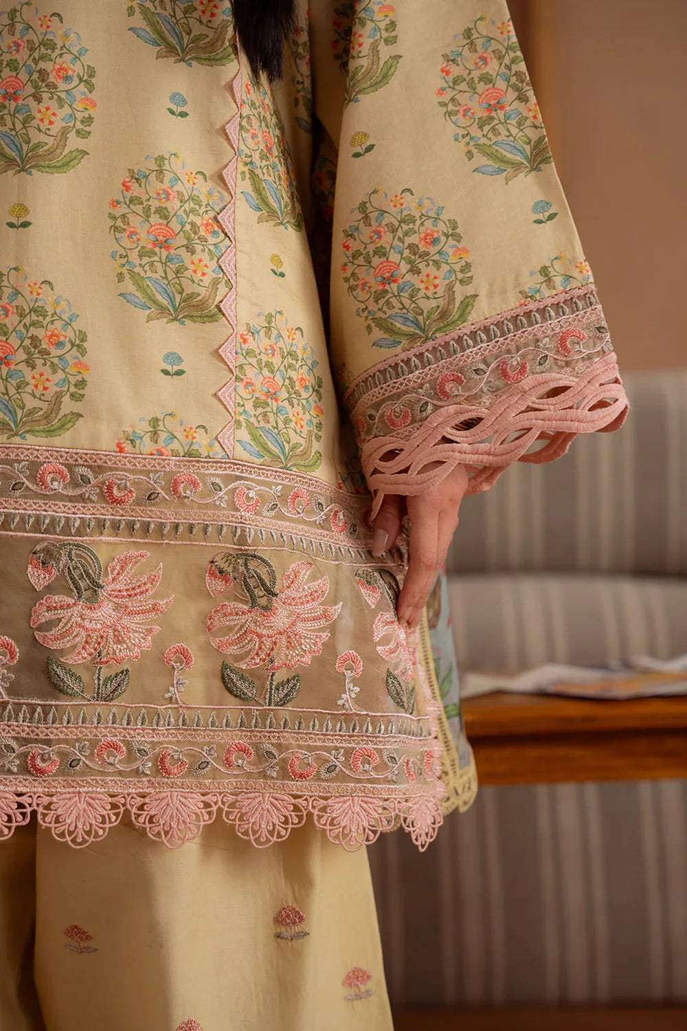 Saira Rizwan | Laanem Summer Lawn 25 | NERIDA-A-SRL25-02 - Aqsa Fabrics