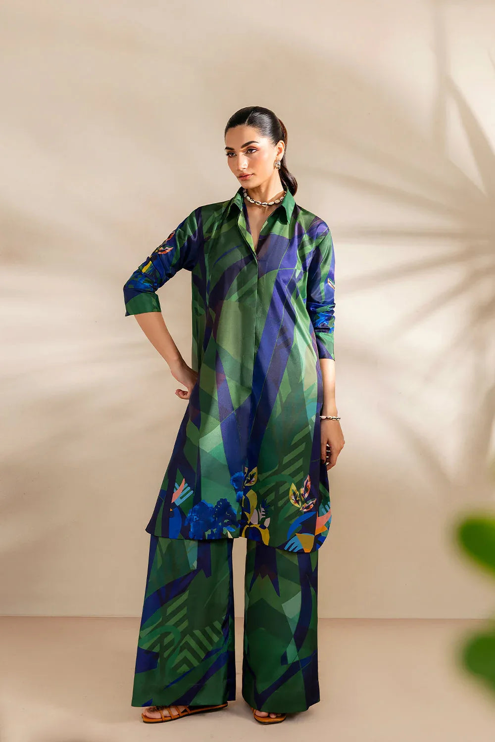Saira Rizwan | Silk Coords 25 | SHORELINE SERENADE - SRSP-25-08 - Aqsa Fabrics