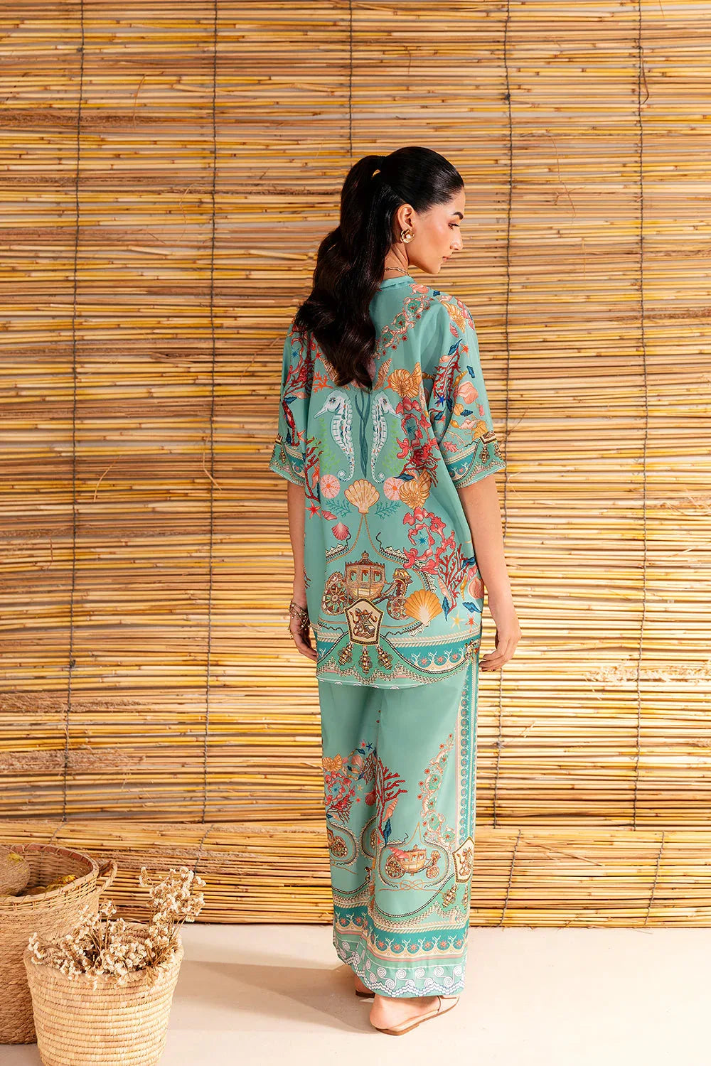 Saira Rizwan | Silk Coords 25 | COASTAL CHARM - SRSP-25-01 - Aqsa Fabrics