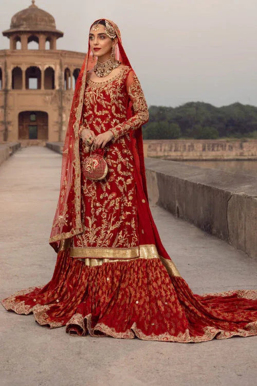 Maya | Wedding Formal Ulfat | SURKH - Aqsa Fabrics