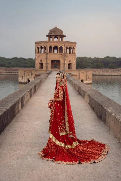 Maya | Wedding Formal Ulfat | SURKH - Aqsa Fabrics
