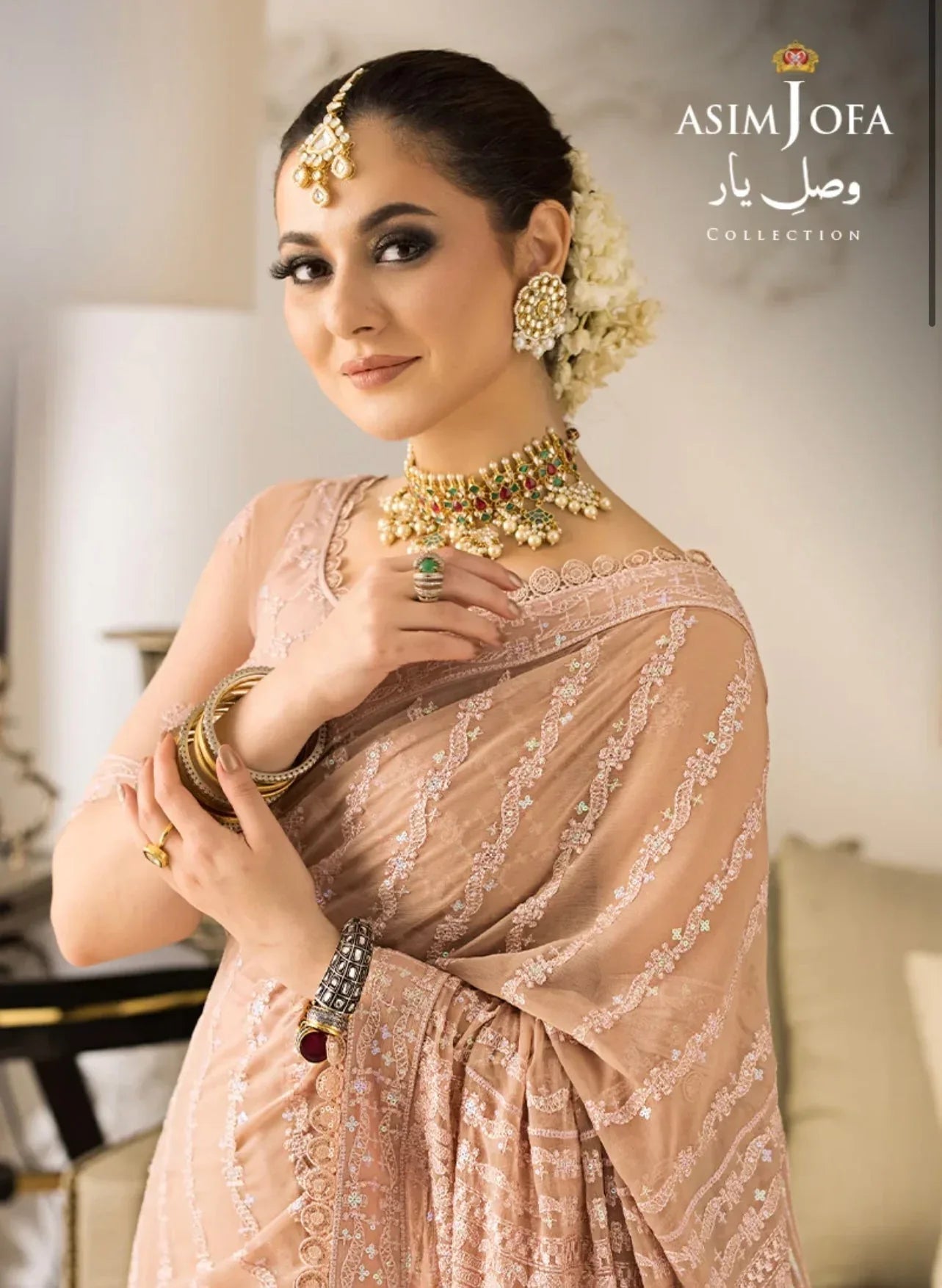 ASIM JOFA- SAREE - AJVY-09 - Aqsa Fabrics