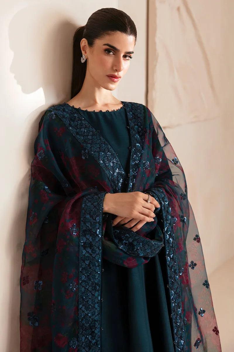 Maria B 3 Piece Stitched Embroidered Chiffon Suit