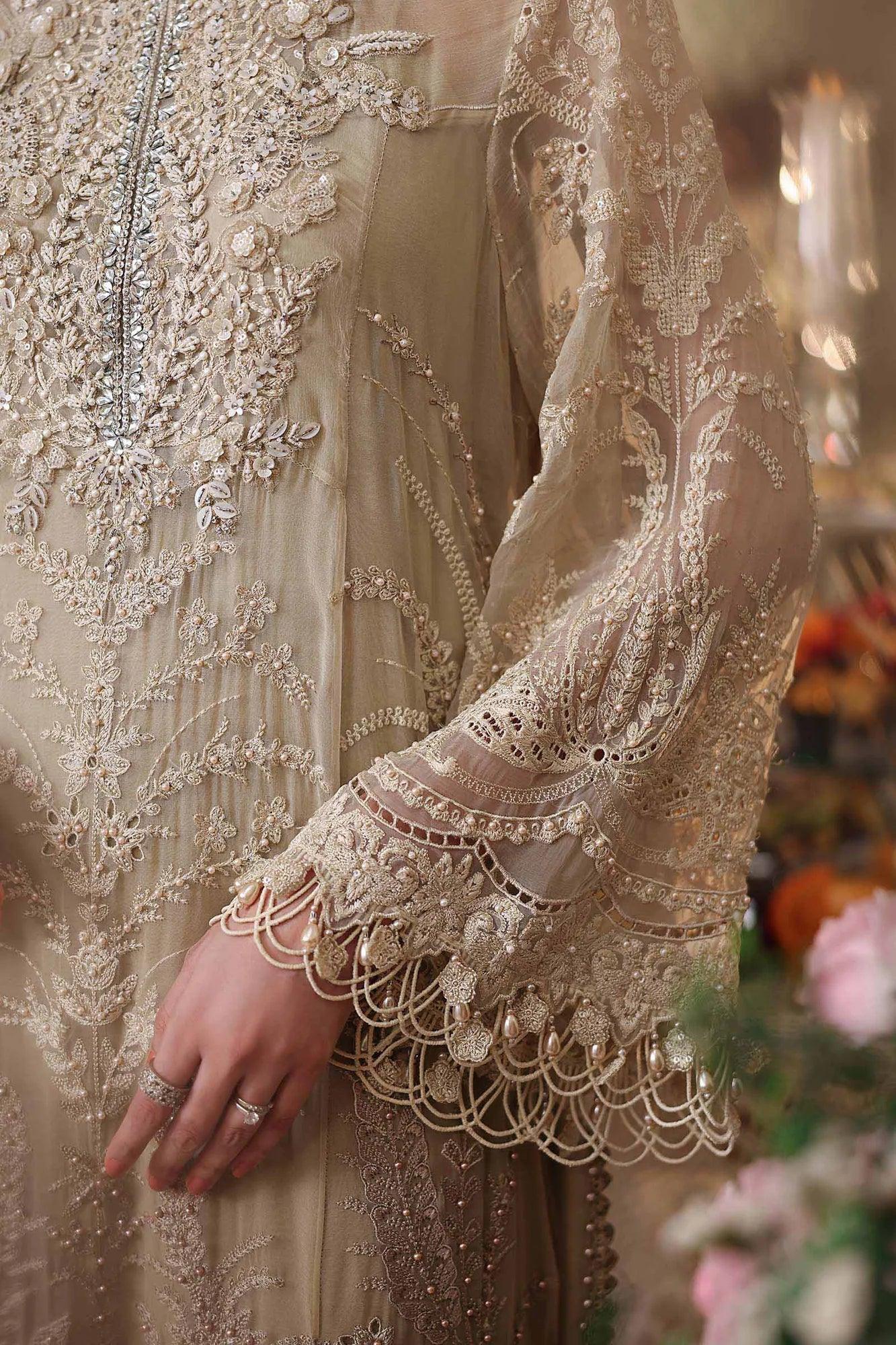 Maria B 3 Piece Stitched Embroidered Chiffon Suit