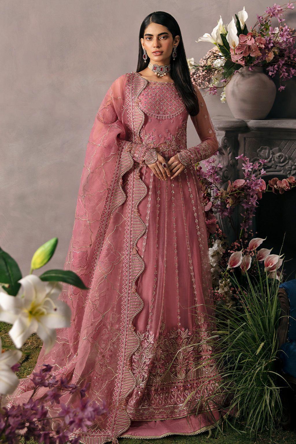 AFROZEH - SALMON - Aqsa Fabrics