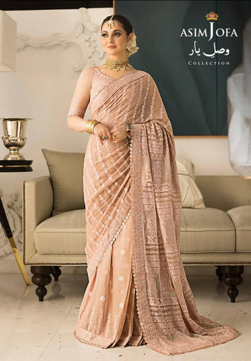 ASIM JOFA- SAREE - AJVY-09 - Aqsa Fabrics