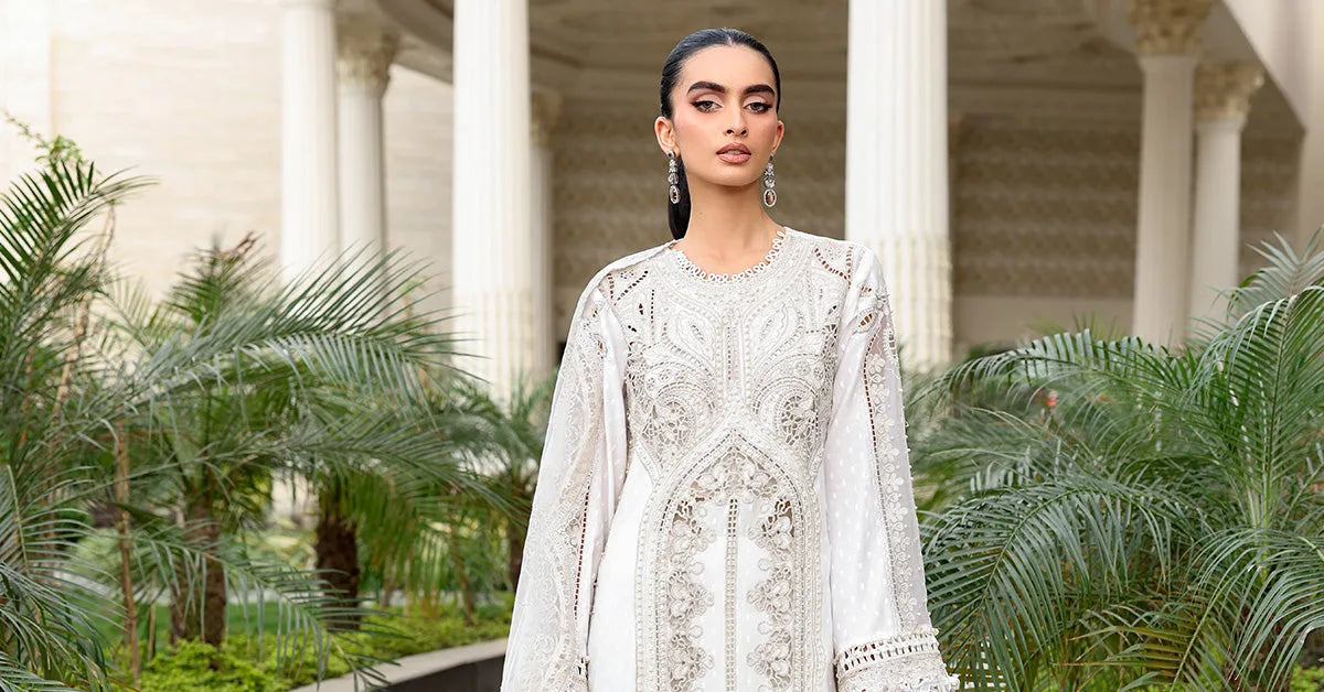 Maria B 3 Piece Stitched Embroidered Jacquard Lawn Suit
