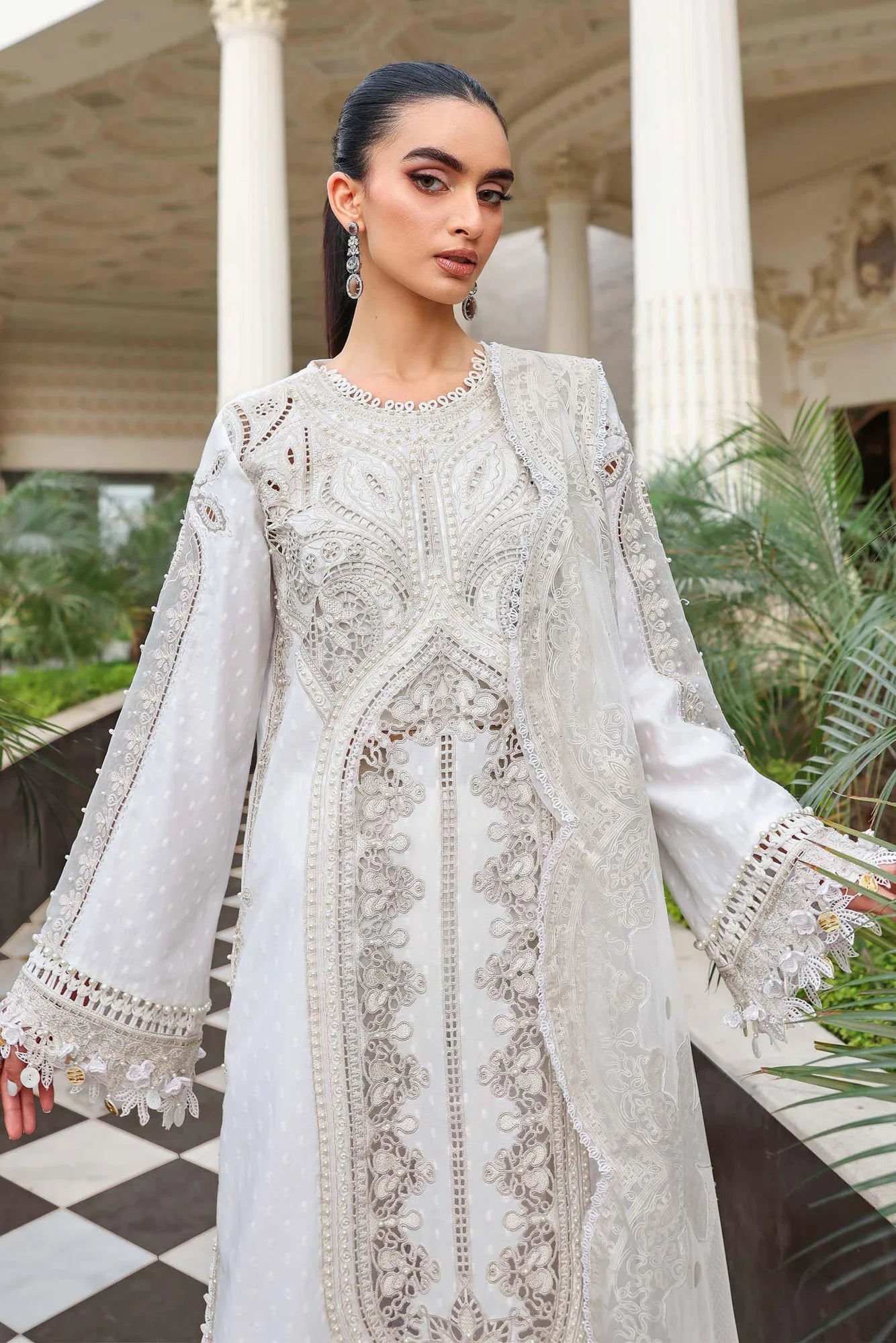 Maria B 3 Piece Stitched Embroidered Jacquard Lawn Suit