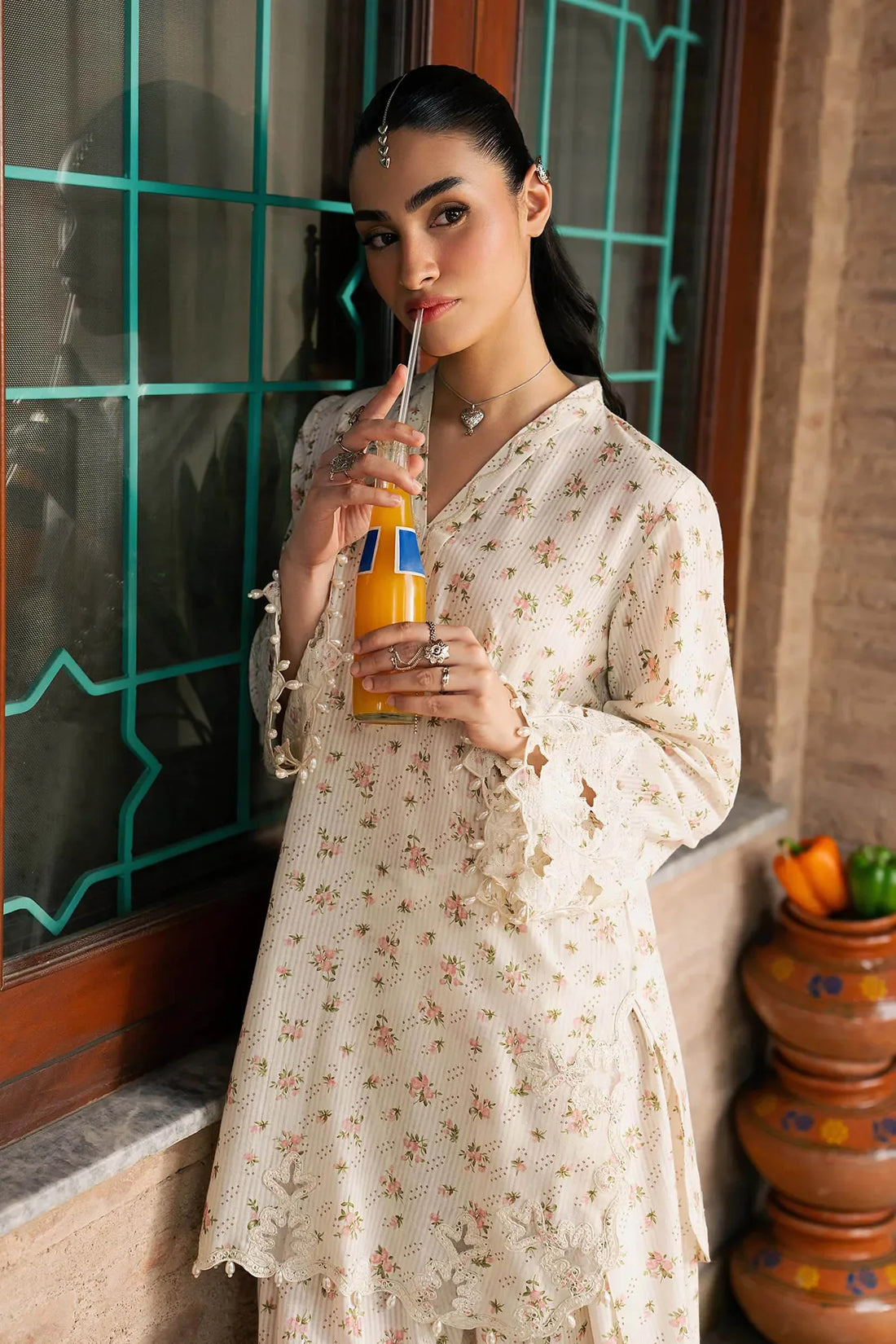 Maria B 2 Piece Embroidered Lawn Suit