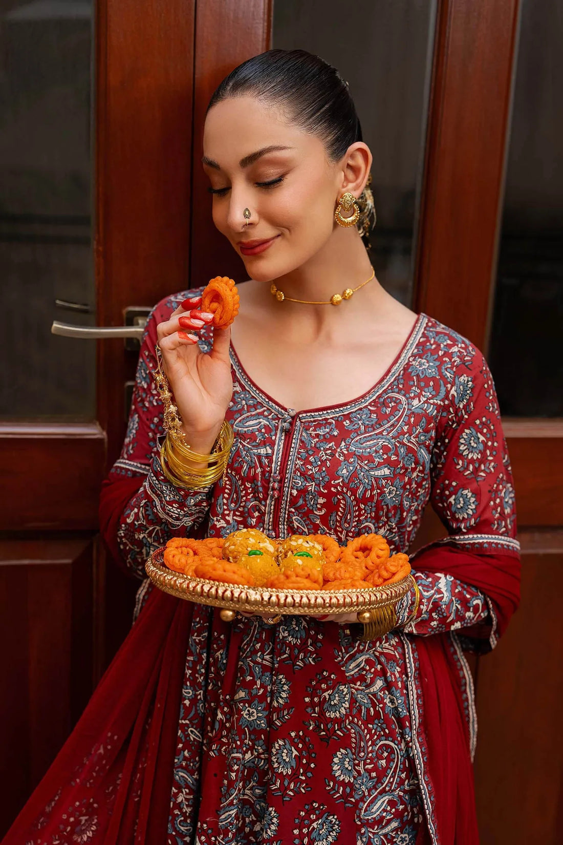 Maria B 3 Piece Block Printed Lawn Suit