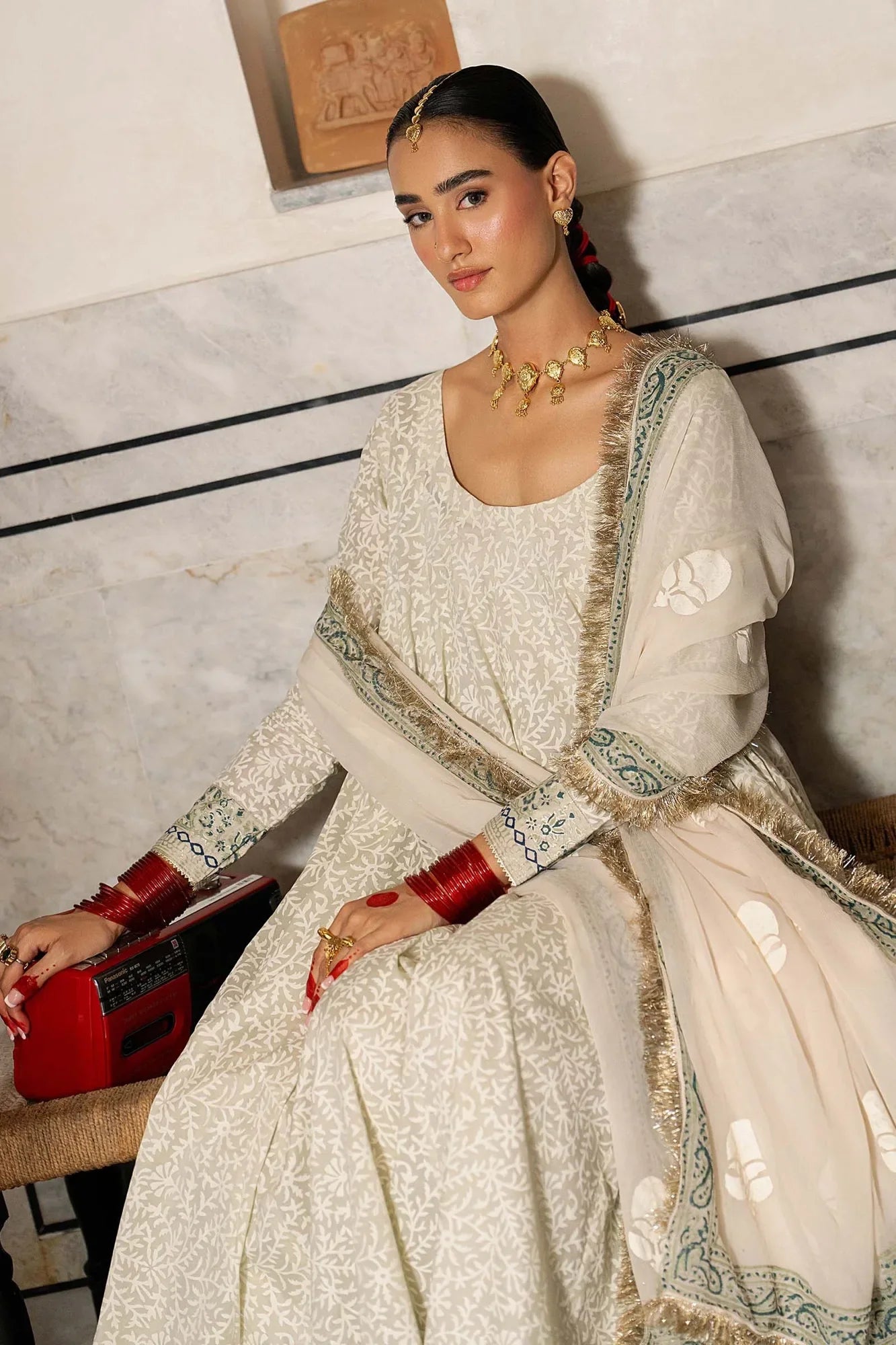 Maria B 3 Piece Block Printed Lawn Suit