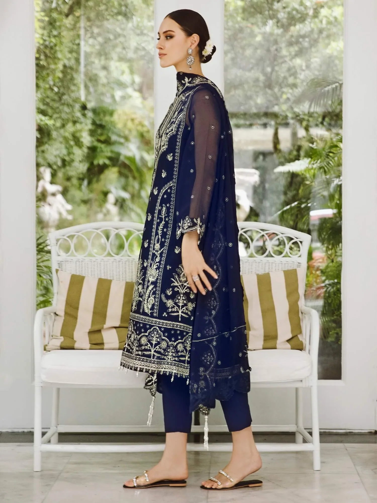 Saad Shaikh Ella Embroidered Luxury Chiffon 3Pc Suit DSG-10