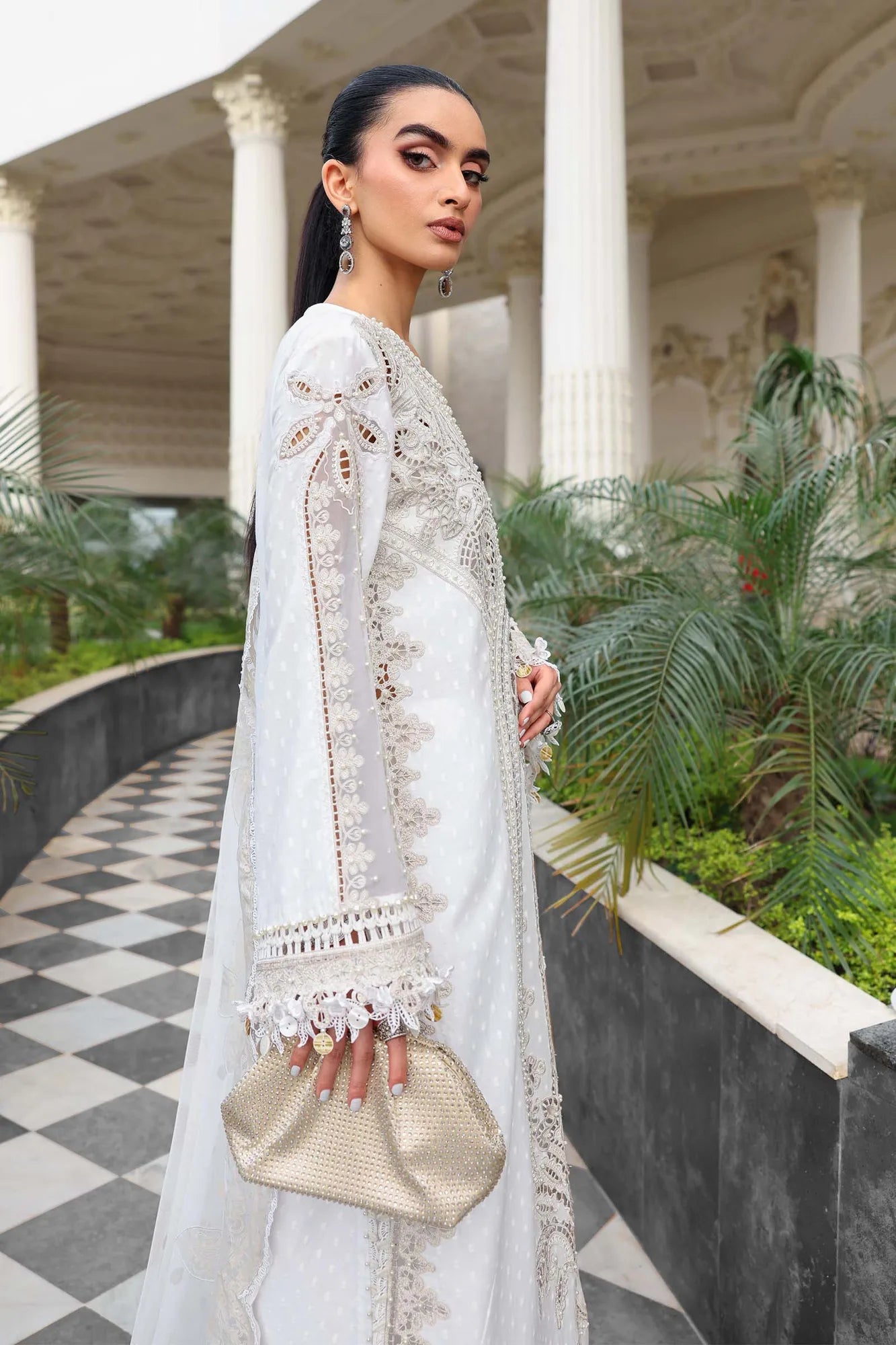 Maria B 3 Piece Stitched Embroidered Jacquard Lawn Suit