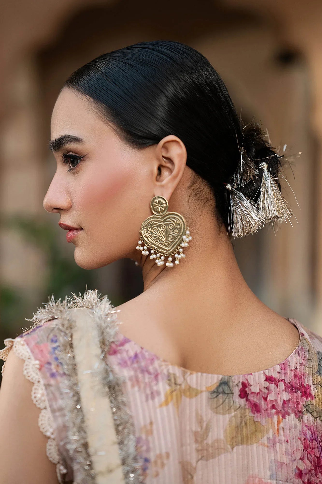 Maria B 2 Piece Embroidered Textured Silk Suit