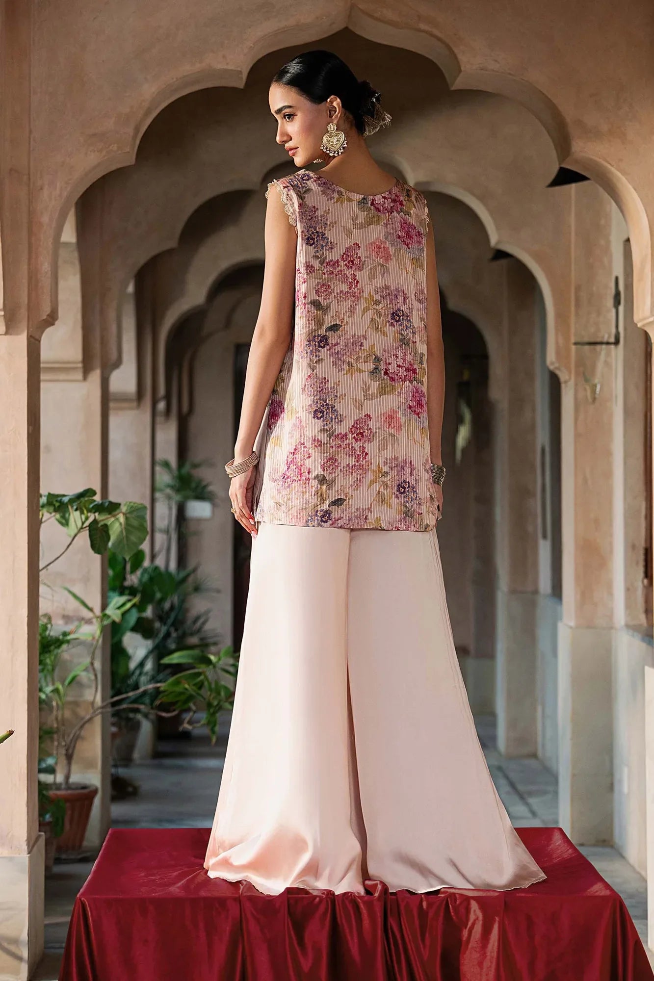 Maria B 2 Piece Embroidered Textured Silk Suit