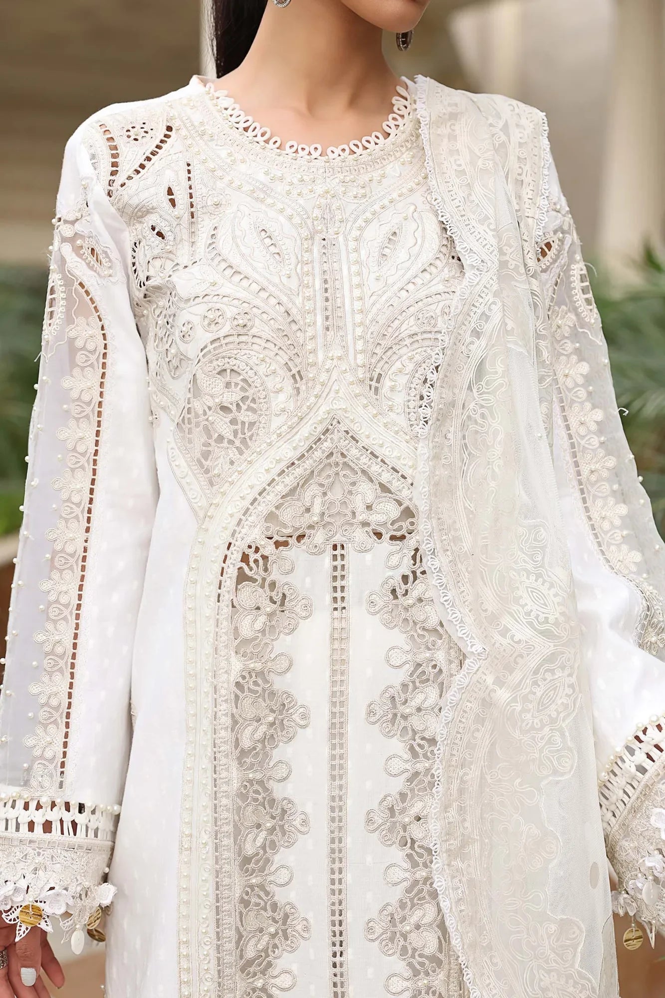 Maria B 3 Piece Stitched Embroidered Jacquard Lawn Suit