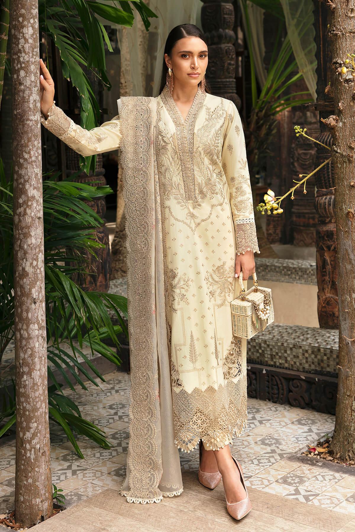 Imrozia Premium | Reve Luxury Lawn | S.L 54 AurÃÂ©lie - Aqsa Fabrics