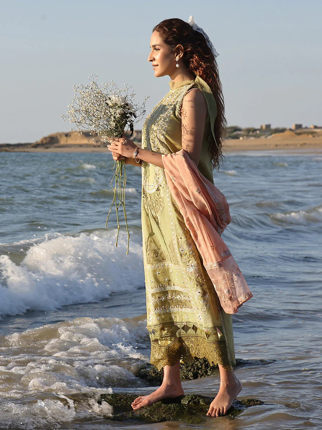 Izel | Saahil Signature Lawn 24 | MUZLIN - Aqsa Fabrics