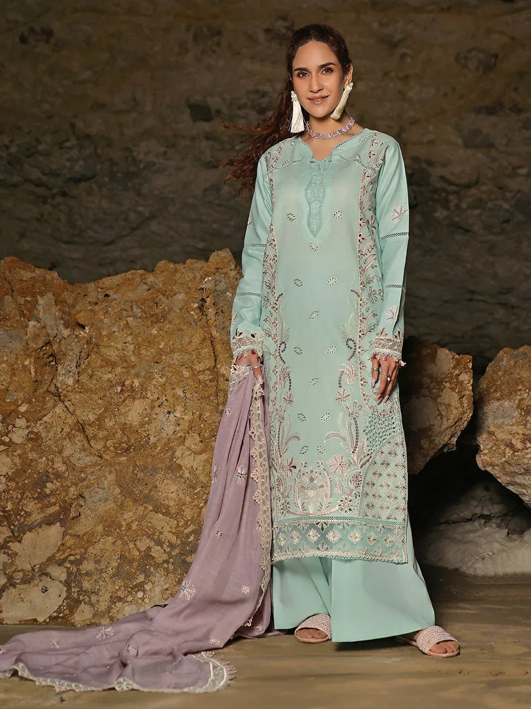 Izel | Saahil Signature Lawn 24 | ZAIB - Aqsa Fabrics