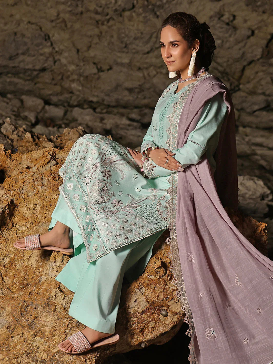 Izel | Saahil Signature Lawn 24 | ZAIB - Aqsa Fabrics