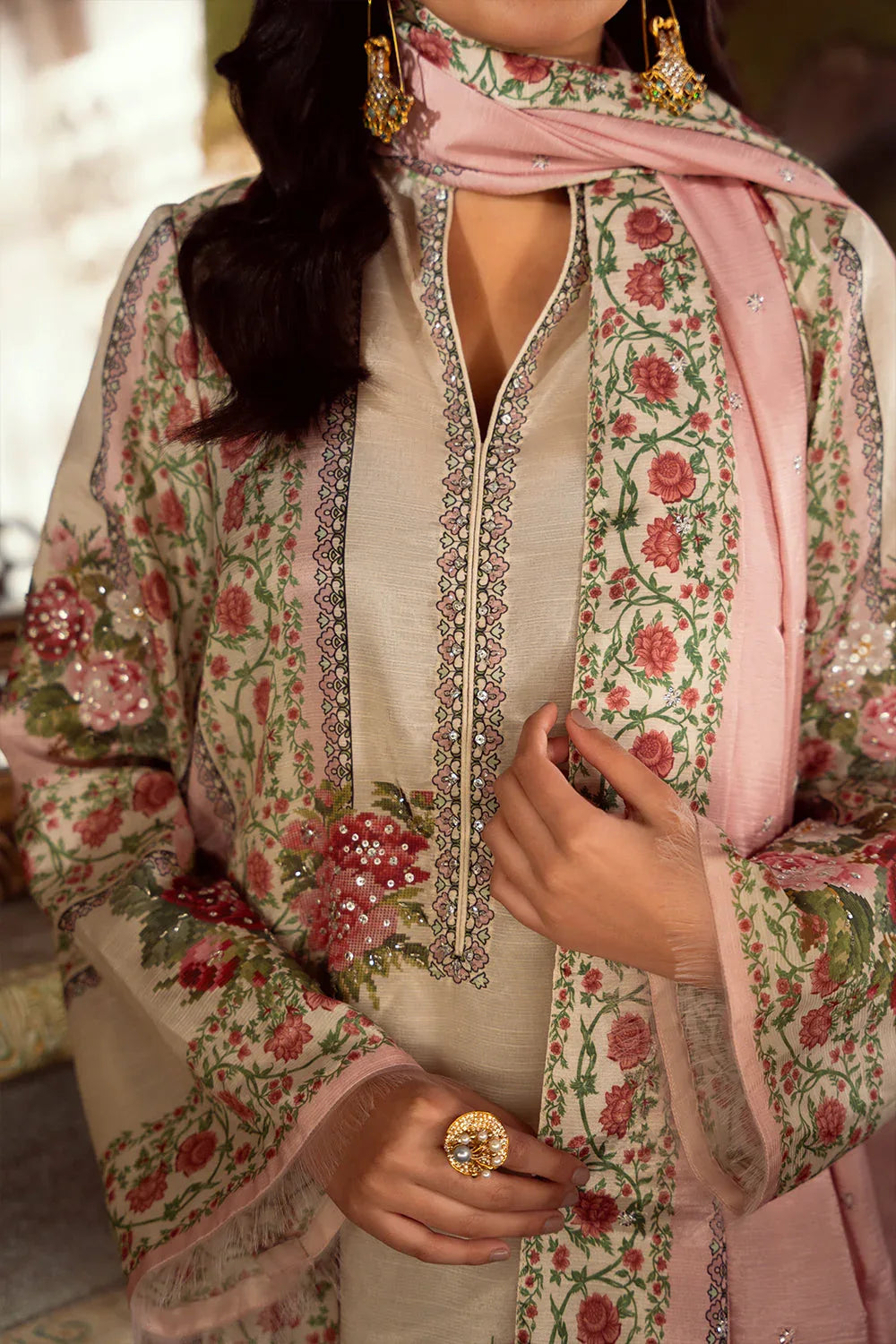 Saira Rizwan | Dahini Silk Pret | ADELIA -SRLP07-25 - Aqsa Fabrics
