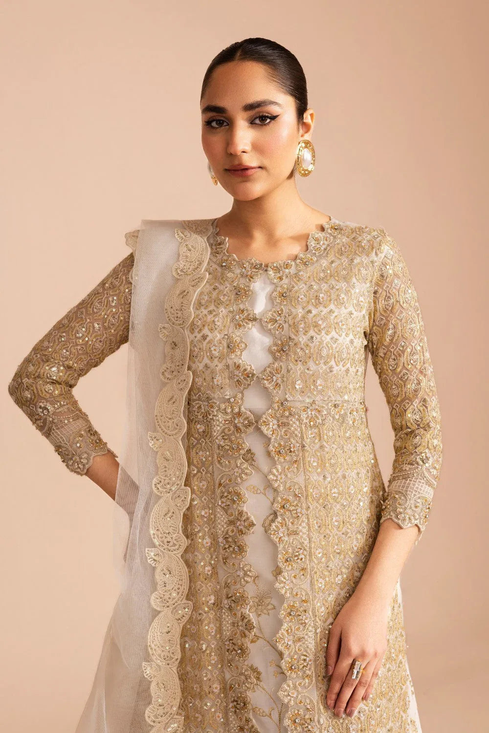 Maryum N Maria | Zircon Formals | JALEH - MS40076 - Aqsa Fabrics