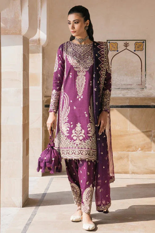 Jazmin | Shahkaar Luxury Lawn 24 | SL24-D6 - Aqsa Fabrics