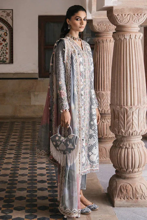 Jazmin | Shahkaar Luxury Lawn 24 | SL24-D3 - Aqsa Fabrics